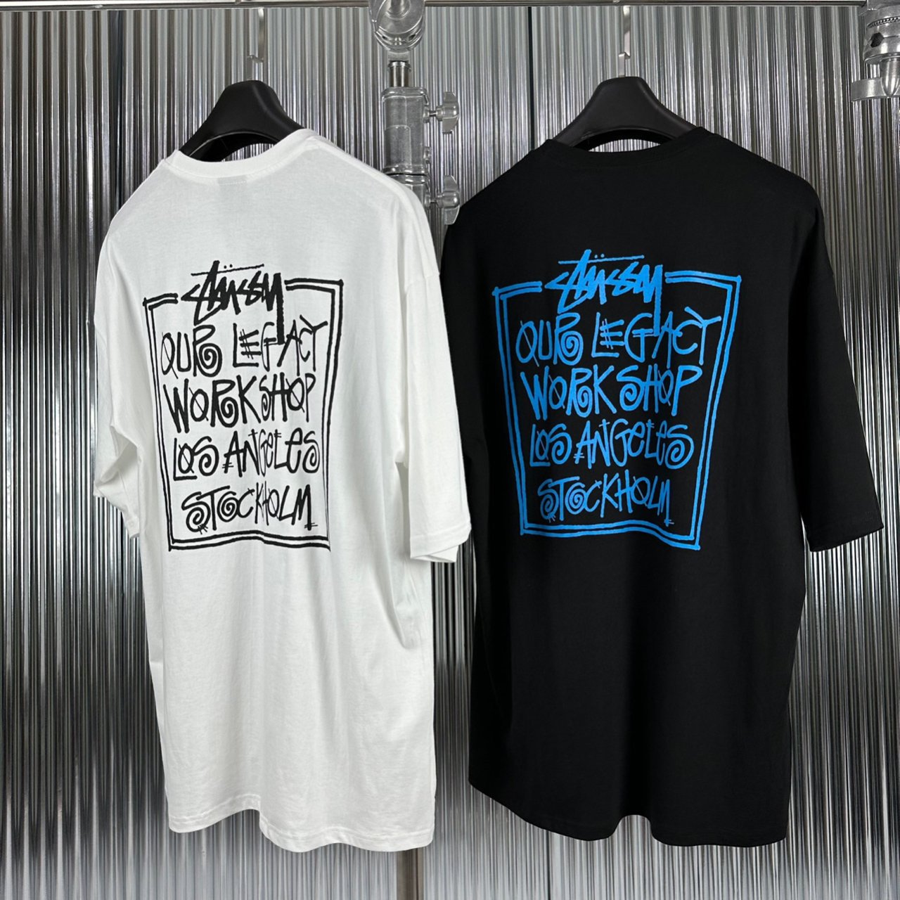 Stussy x OUR LEGACY 스*시 아워 프레임 반팔•