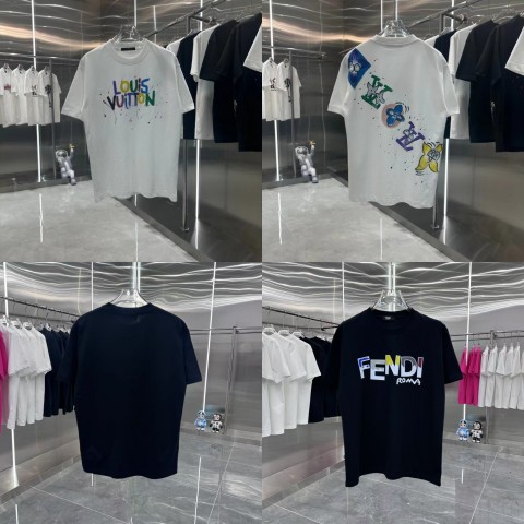 LV 페인팅 티셔츠.ㅂ