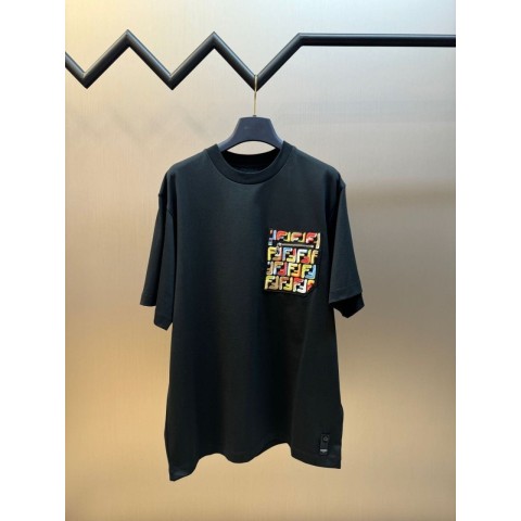 FD 포켓지퍼 모노자수 티셔츠.ㅂ