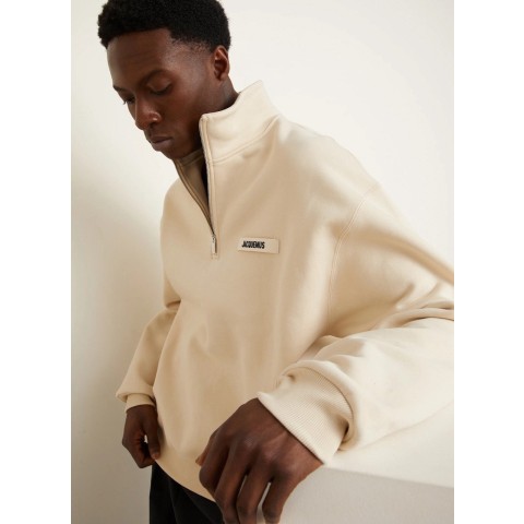 자크뮈스 그로그랭 지퍼 스웻셔츠(베이지)