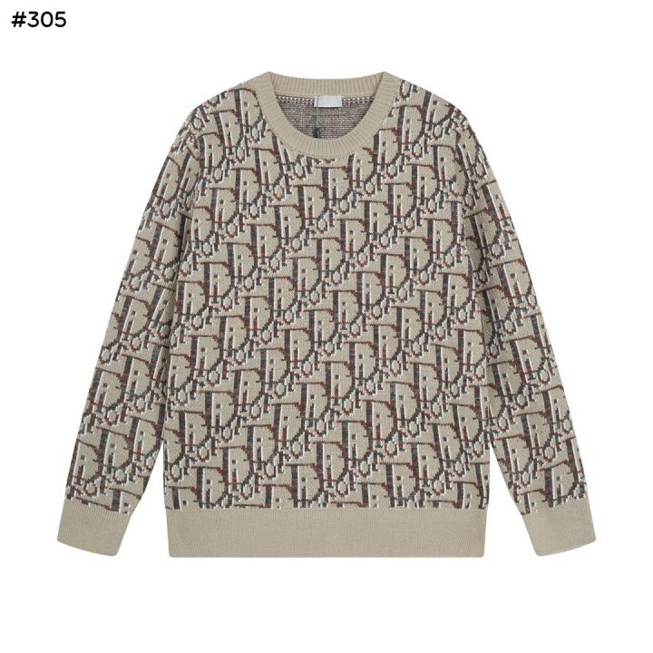 디*자카드 라운드 니트 스웨터.유