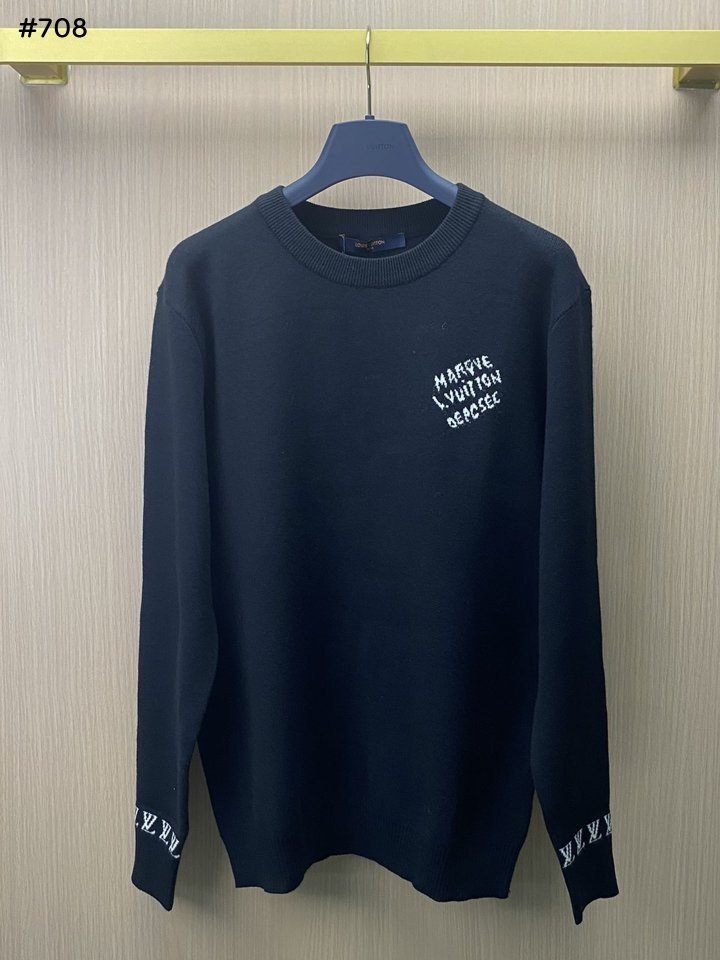 루* 시그니처 크루넥 니트.유