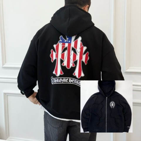 아메리칸 플래그 후드 집업.t