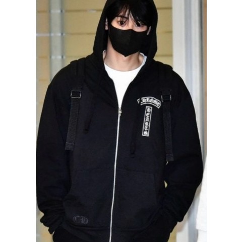 U.S.A T 로고 후드 집업.t