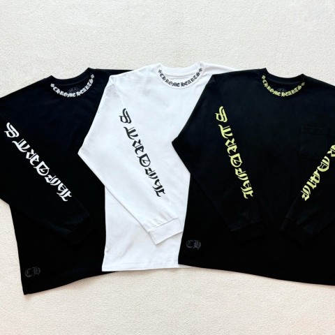 크* 넥 스크립트 롱 슬리브.더