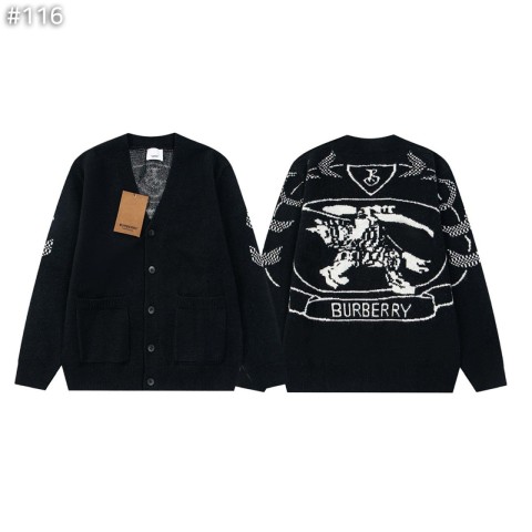 버*리 EKD 인타르시아 울 가디건.유