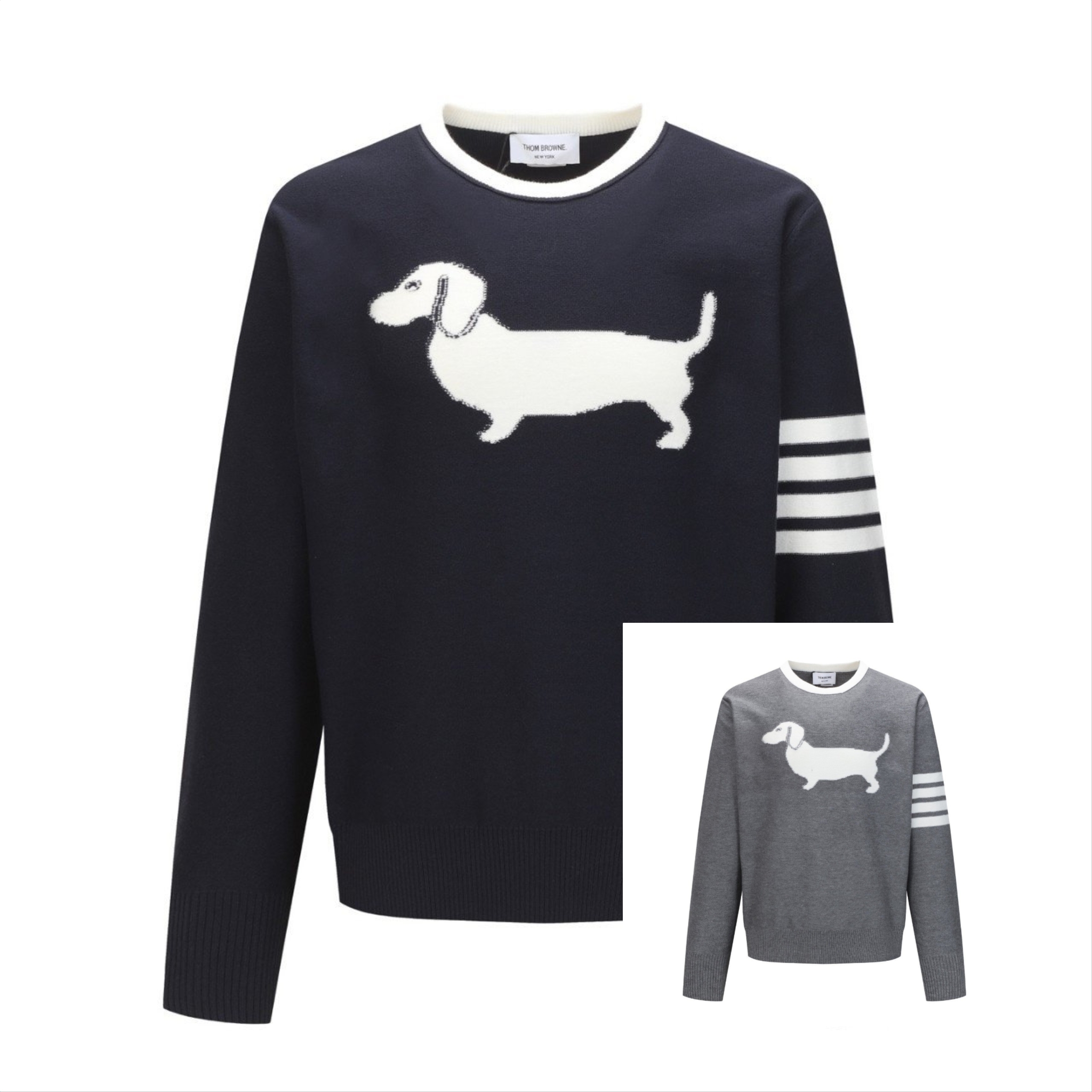 톰* 강아지 사선 울 니트.ㅂ