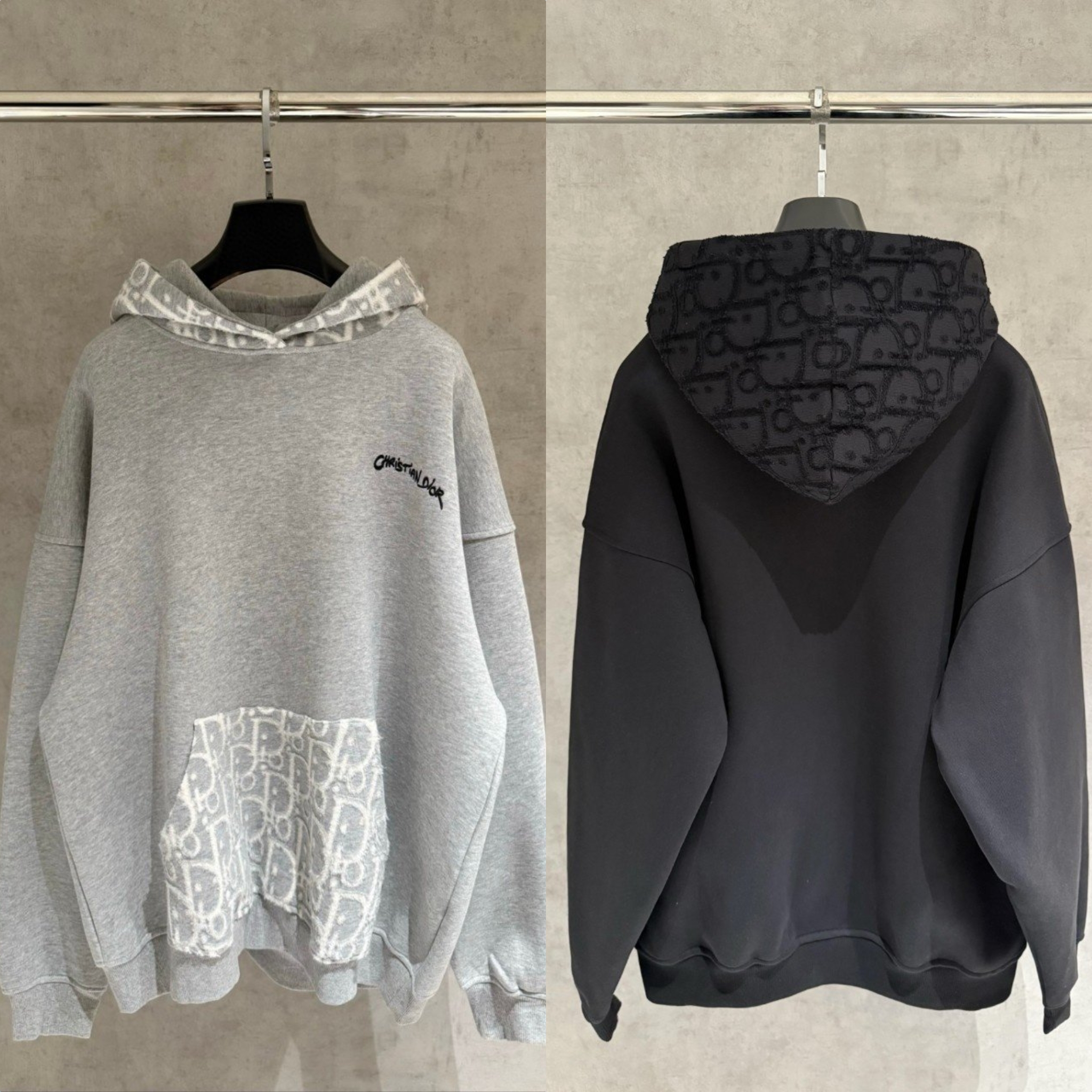 디* 레터링자수 오블리크 고중량 후드.ㅂ