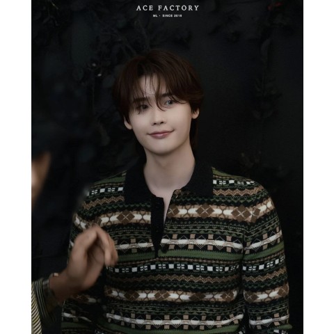 로에* 25 멀티컬러 울 폴로 스웨터.i