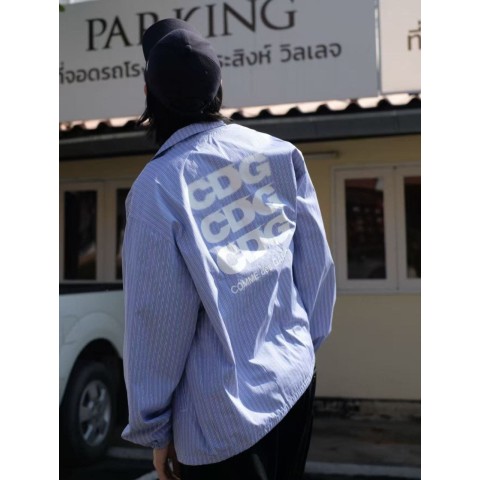 꼼데가르* 25 스트라이프 코치 자켓.i