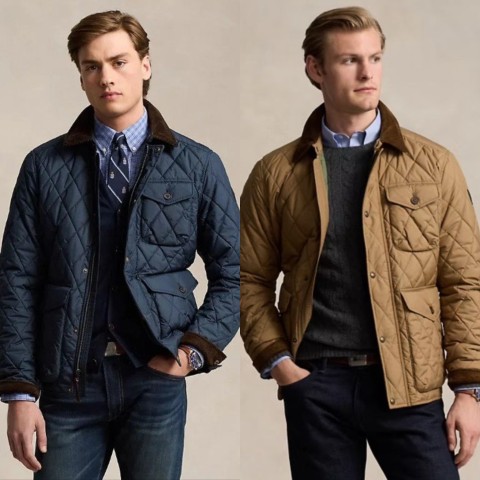 폴* 랄*로렌 발수 퀼트 자켓.유