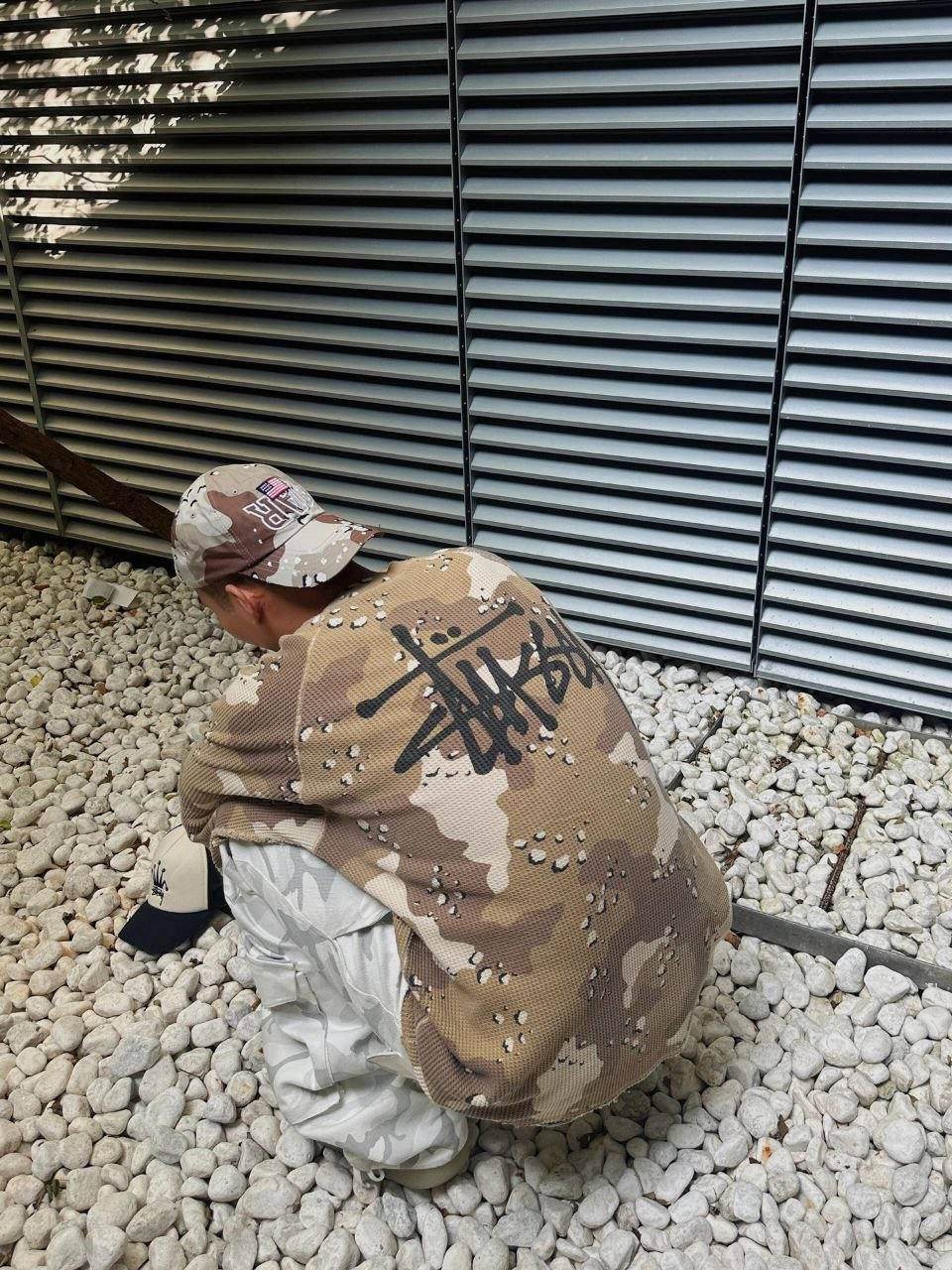 스투* 래글런 와플 써멀 (카모)롱슬리브.i