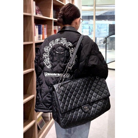 크*하츠 트리플 레더 크로스 퀼팅 누빔 자켓.유