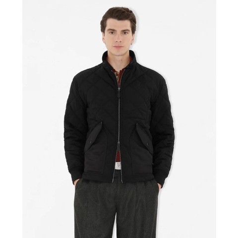 버*리 다이아몬드 퀼팅 해링턴 자켓.우