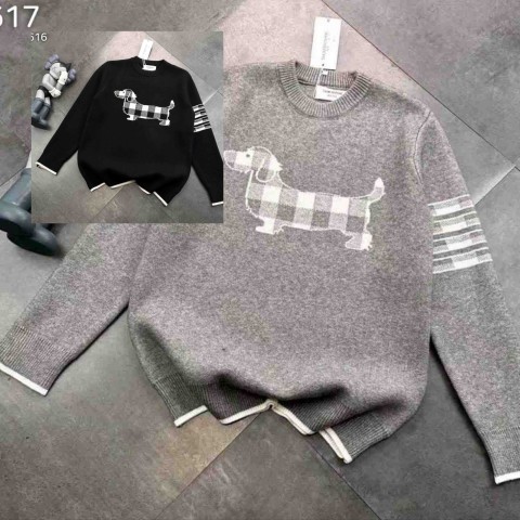 톰*** 사선완장 헥터 자카드 니트.유