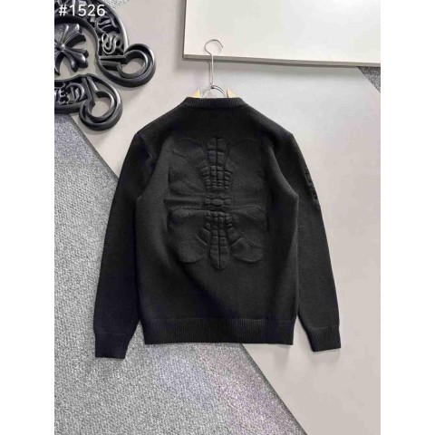 크*** 엠브로이더드 크로스 엠보 스웨터.유