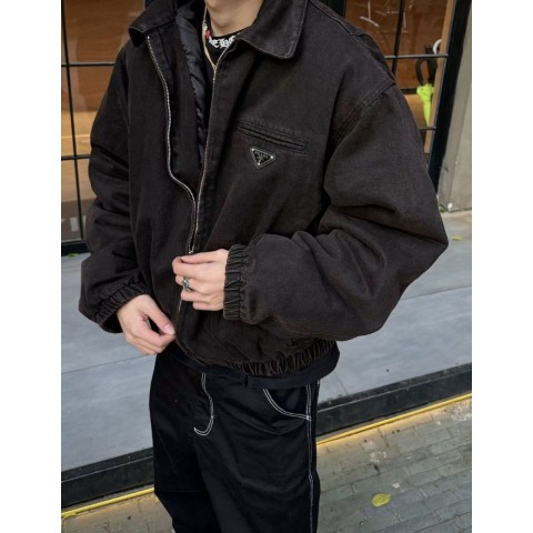 프** 25 플레이트 데님 패딩 자켓.i