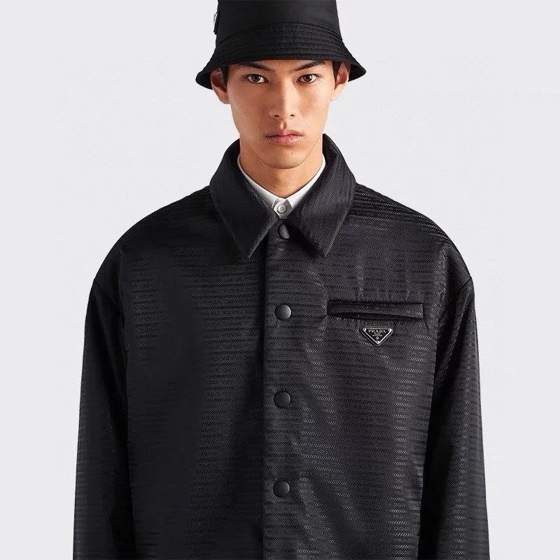 프** 리나일론 플레이트 패딩 셔츠 자켓.i