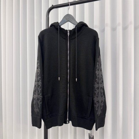 크* 레더 플로랄 패치 후드집업