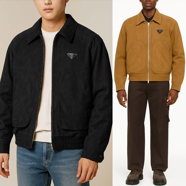 프** 스웨이드 봄버자켓.듀         