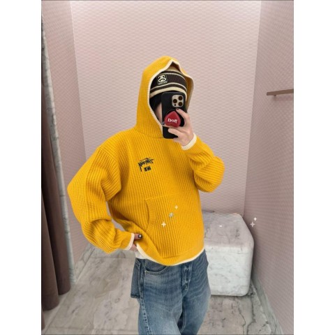 스** x 웨일즈 보너 캐시미어 와플 후드 스웨터.i