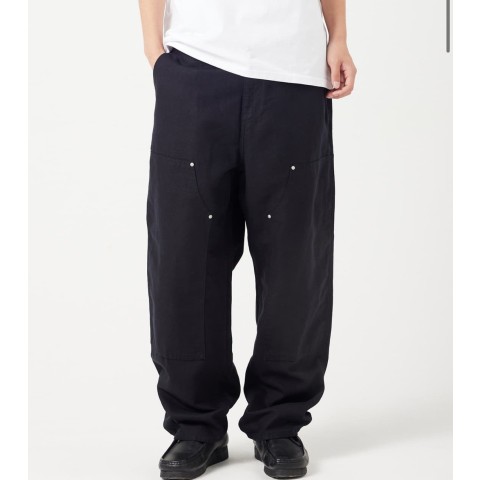 칼*트 WIP 캔버스 더블 니 팬츠(블랙)