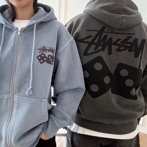 스*시 피그먼트 다이드 다이스 후드 집업.더