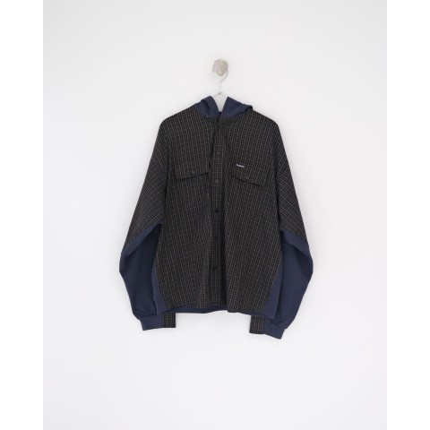 발****26 하이브리드 체크 포켓 후드 셔츠.i