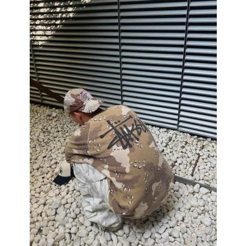 스*시 래글런 써멀 와플 티셔츠(카모)