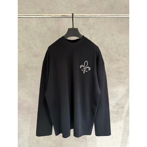 크***  플뢰르 오버 롱슬리브 티셔츠(블랙).a