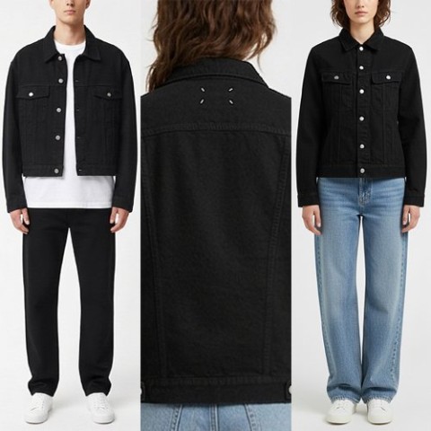 마*지*라 블랙 데님자켓.듀     