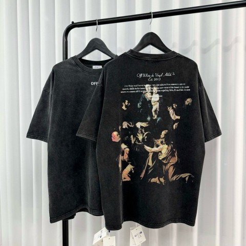 오*화*트 스탬프 마리 반팔 티셔츠