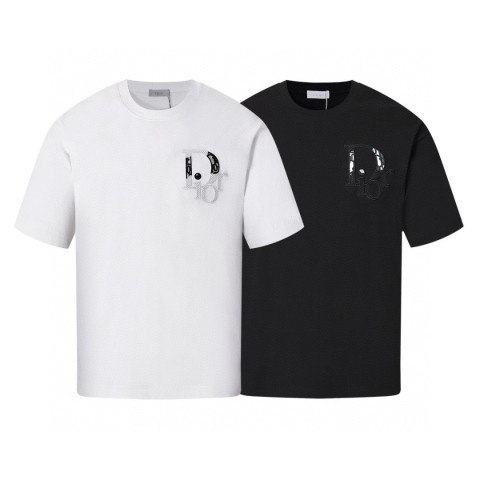 D***. 오블리크 자수 반팔.b