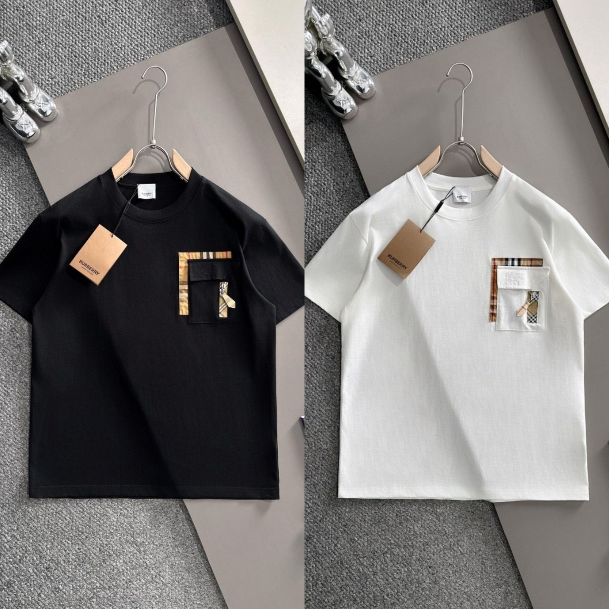 Br. 시더포켓 노바체크 반팔.b