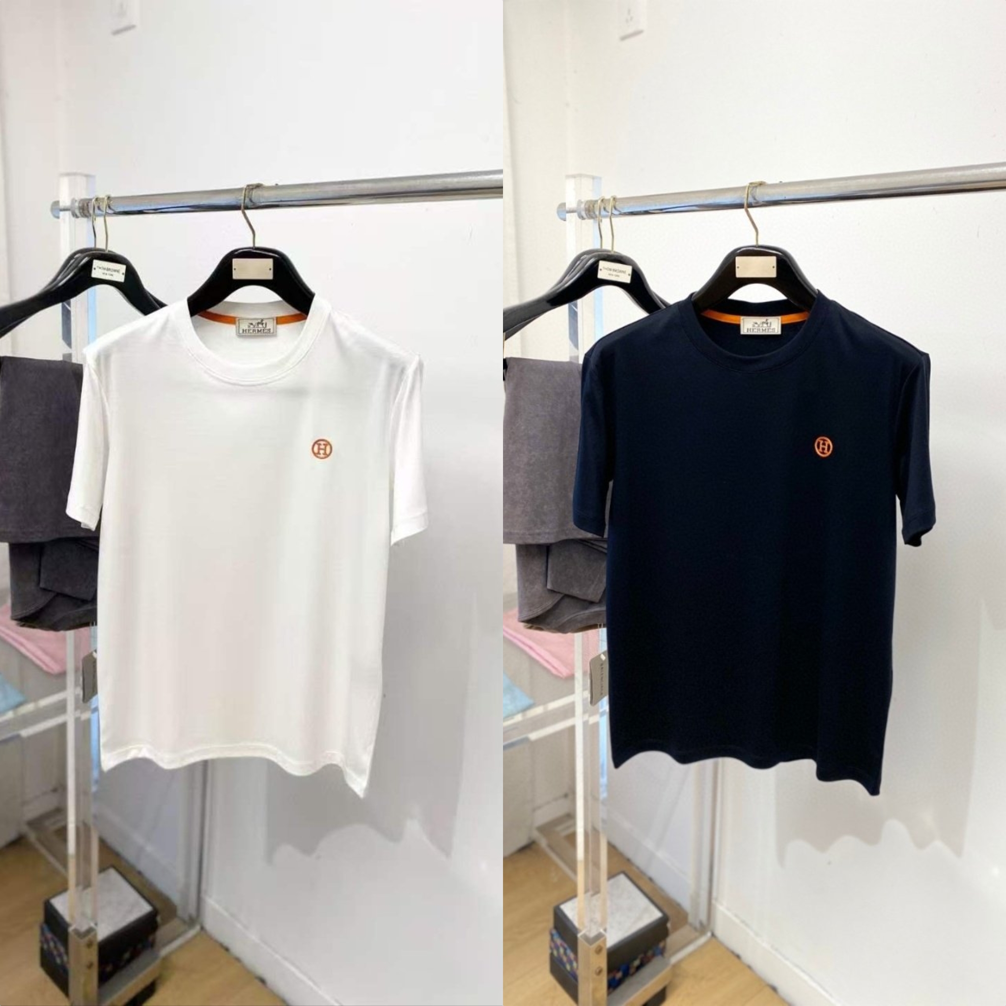 HM. 홀. 자수 반팔.b