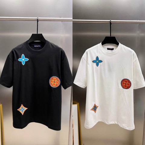 루* 플라워 모노그램 패치 반팔.b