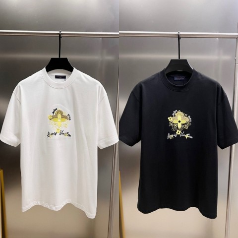 루* 골드모노 레터링 자수티셔츠.b