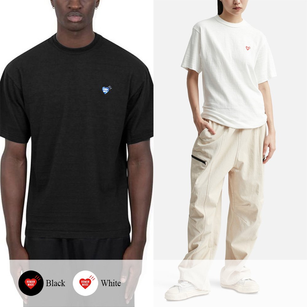 휴**이드 하트 배지 자수 티셔츠 .ㄹ