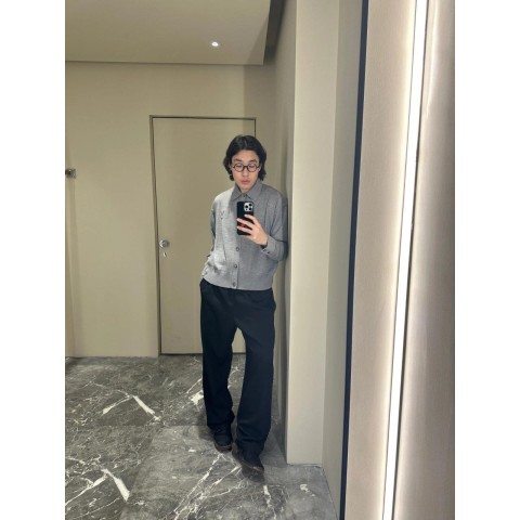 아* 드꾀흐 하트 카라 가디건.n